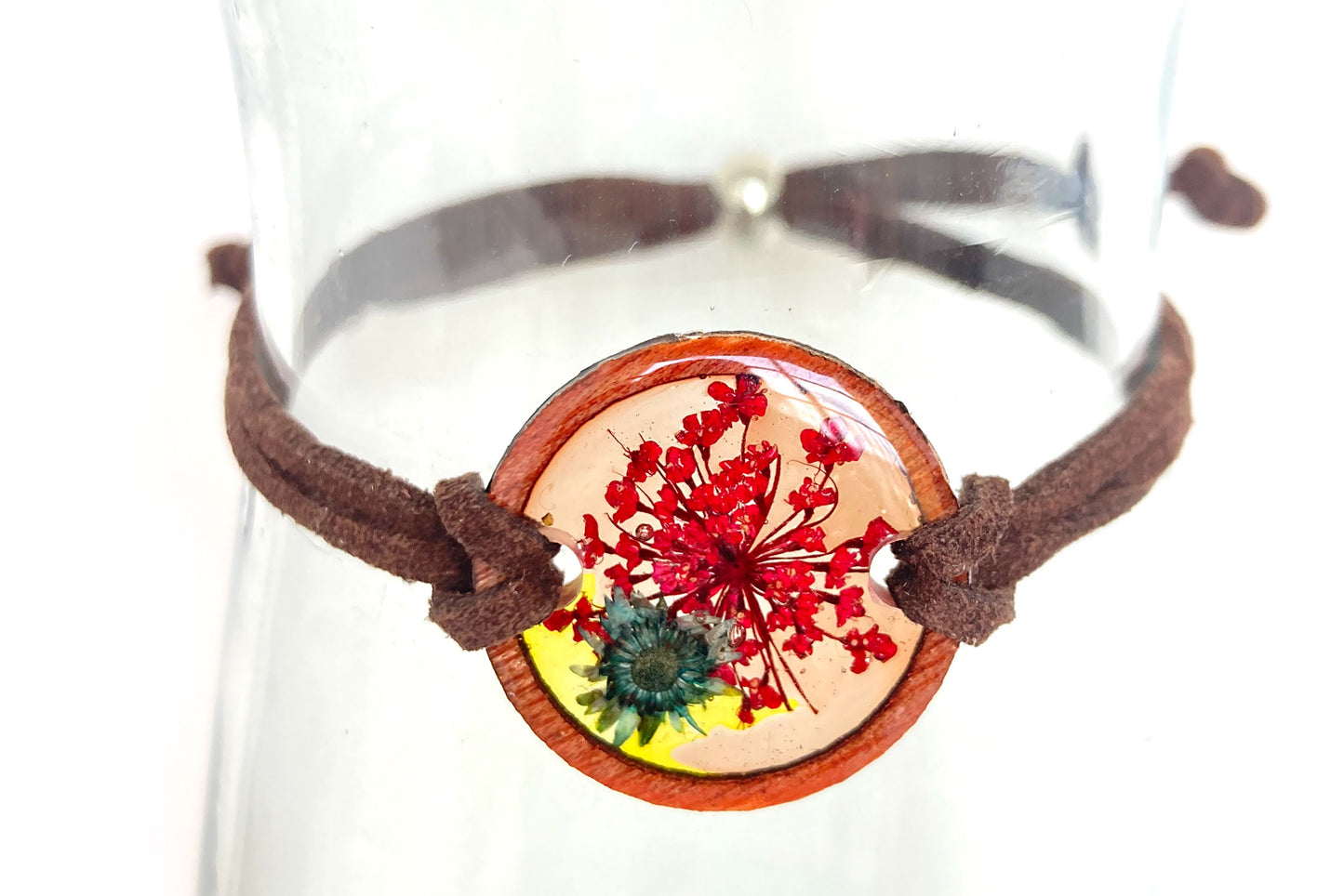 Wildflowers + Wood - Circle Leather Bracelet