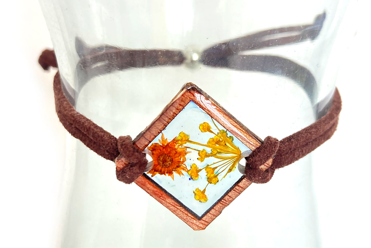 Wildflower + Wood - Diamond Leather Bracelet