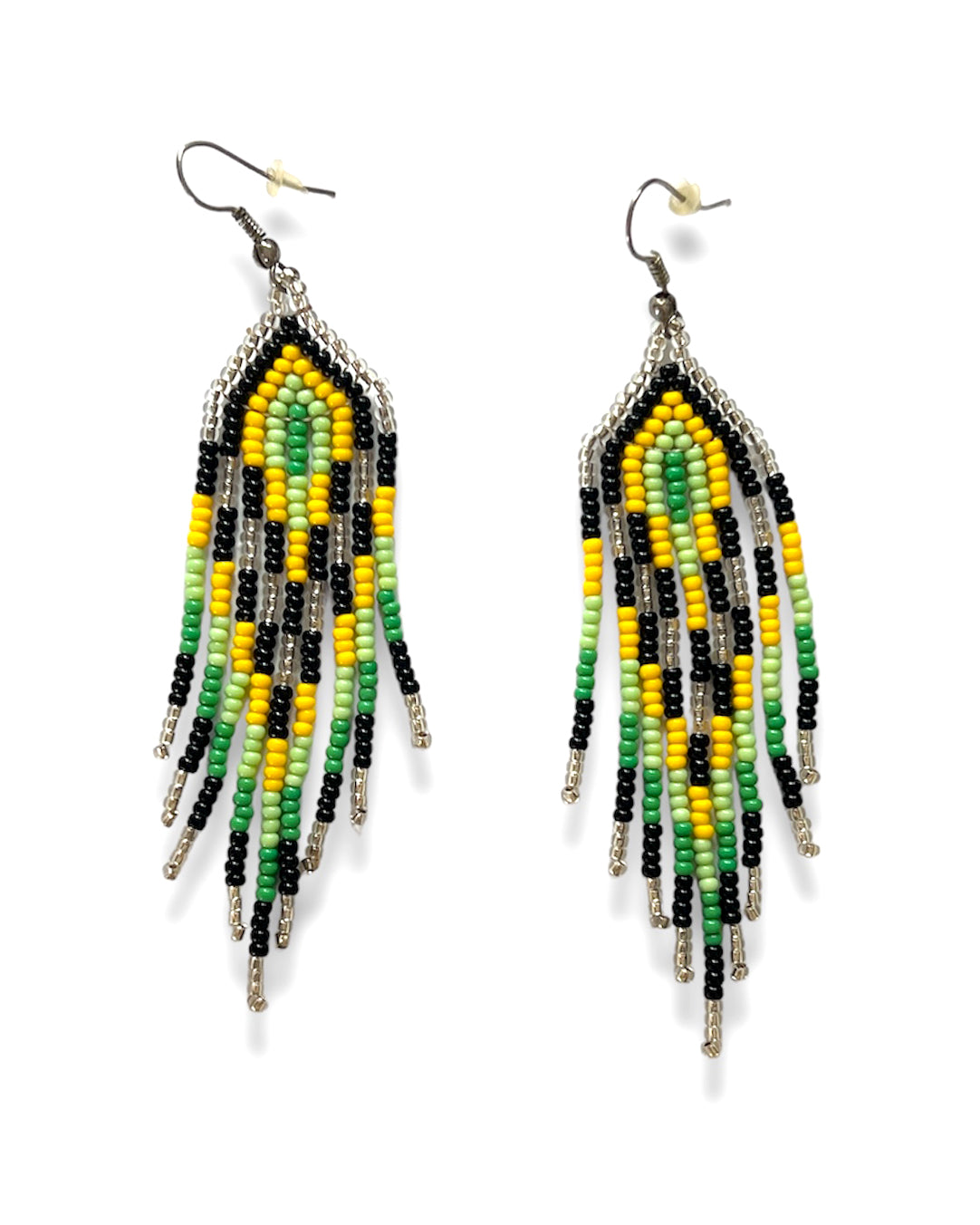 Rasta Handbeaded Earrings - 2 days