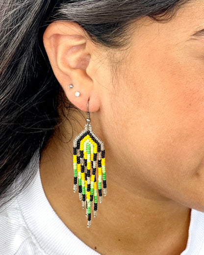 Rasta Handbeaded Earrings - 2 days