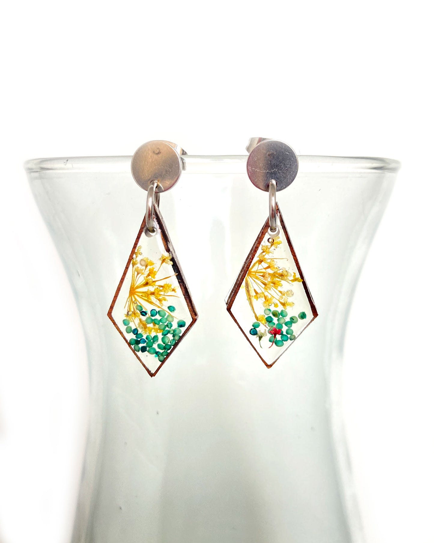 Wildflowers + Wood - Diamond Earring