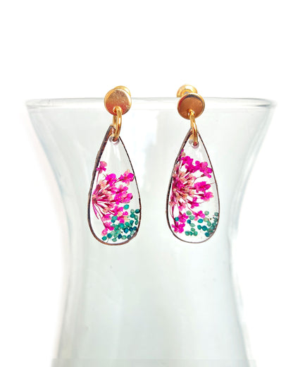 Wildflowers + Wood - Teardrop Earrings