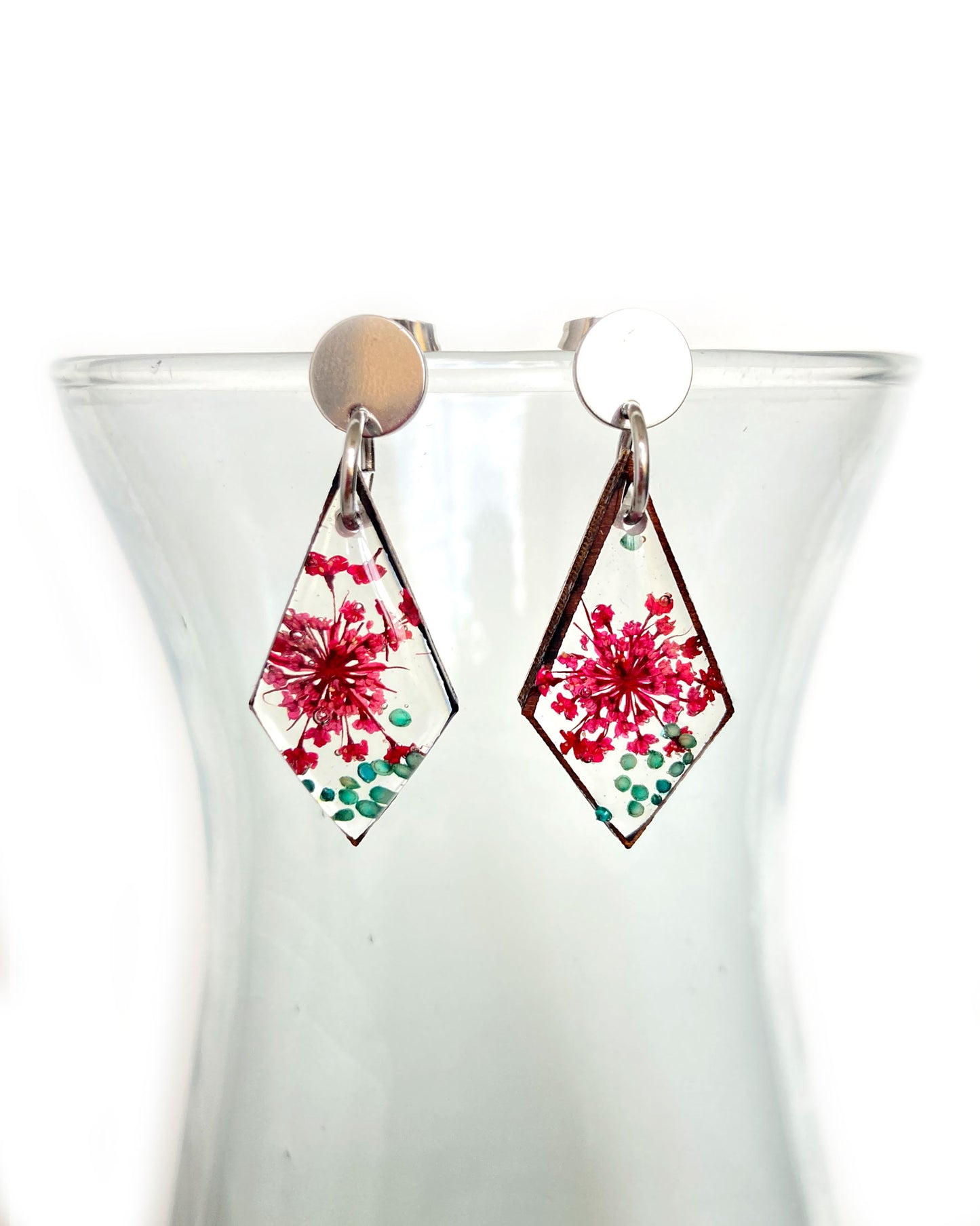 Wildflowers + Wood - Diamond Earring