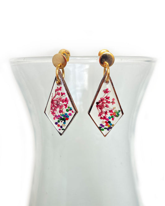 Wildflowers + Wood - Diamond Earring