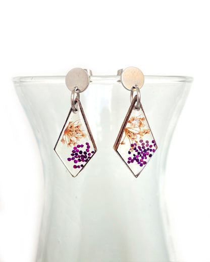 Wildflowers + Wood - Diamond Earring