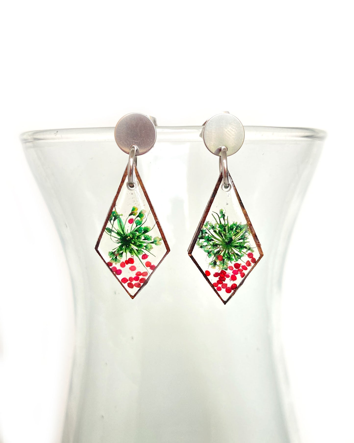 Wildflowers + Wood - Diamond Earring