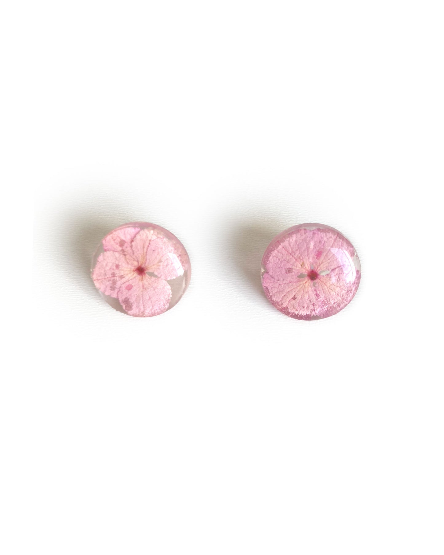 Hydrangea Petals Circle Earring Studs