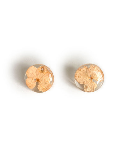 Hydrangea Petals Circle Earring Studs