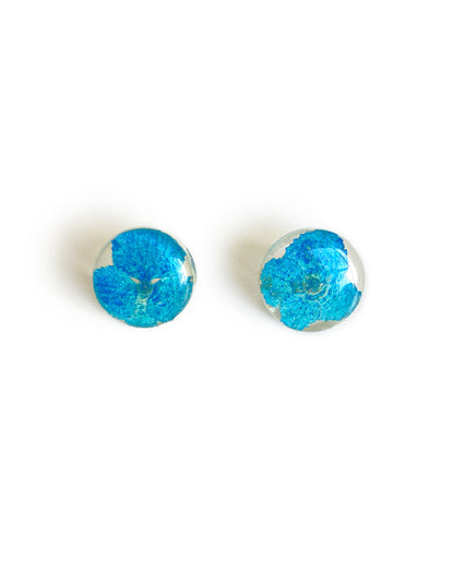 Hydrangea Petals Circle Earring Studs